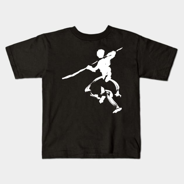 kungfu - stickfighter Kids T-Shirt by Nikokosmos